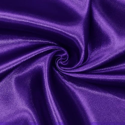 Satin Fabric, Solid, for Evening Wear & Linings, 59 in Wide - Purple