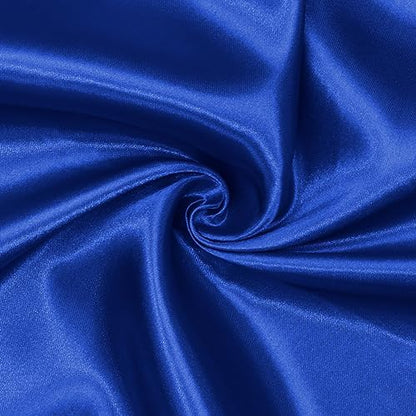 Satin Fabric, Solid, for Evening Wear & Linings, 59 in Wide - Royal Blue