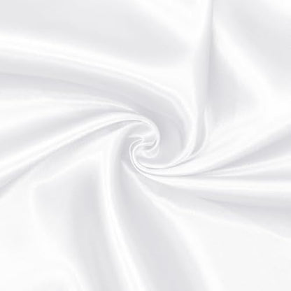 Satin Fabric, Solid, for Evening Wear & Linings, 59 in Wide - White