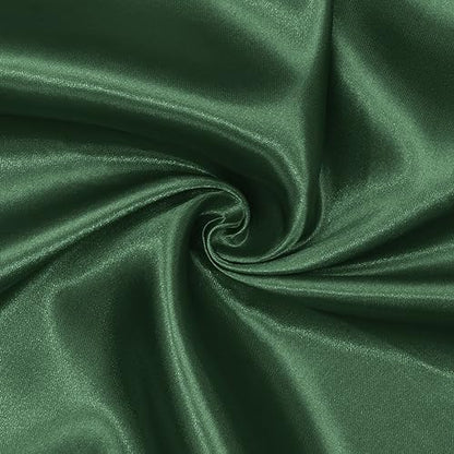 Satin Fabric, Solid, for Evening Wear & Linings, 59 in Wide - Woodland Green