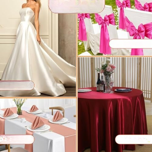 Satin Fabric, Solid, for Evening Wear & Linings, 59 in Wide