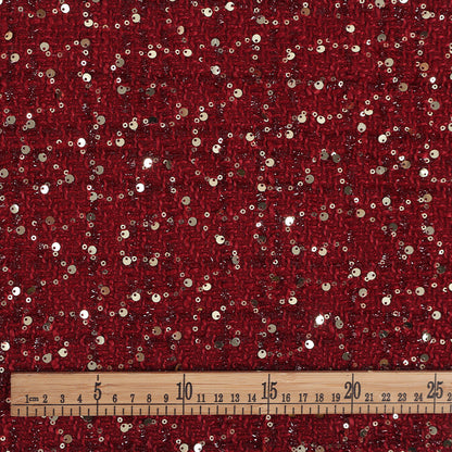 Sequin Plaid Tweed Fabric, 3 Colors for Dresses, Jackets & Decor - 1