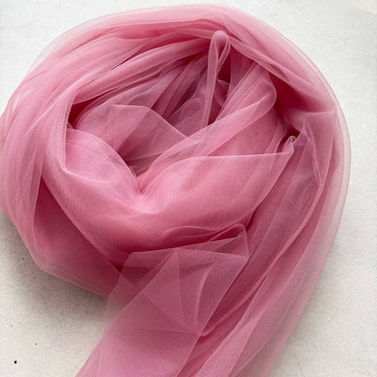 sheer-tulle-drapery-fabric-by-the-yard-wedding-event-backdrop - Dusty Rose