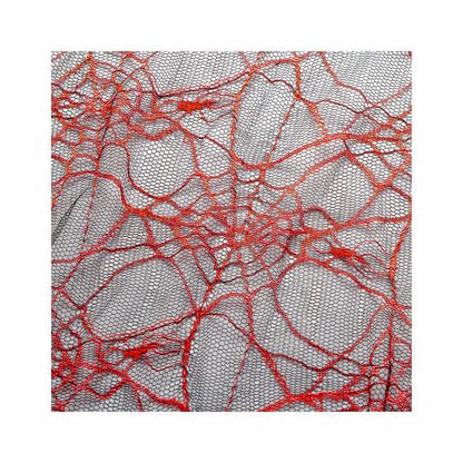 Spiderweb Jacquard Polyester Mesh Fabric, Two-Tone Sheer