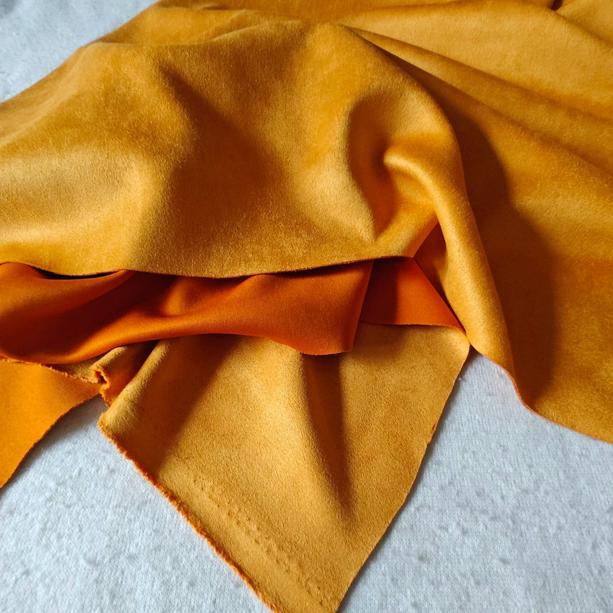 Stretch Suede Fabric, 23 Colors for Jackets, DIY Bags & Sofa Covers - Ginger Yellow 36#