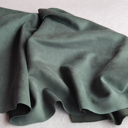 Stretch Suede Fabric, 23 Colors for Jackets, DIY Bags & Sofa Covers - Dark Green 86#