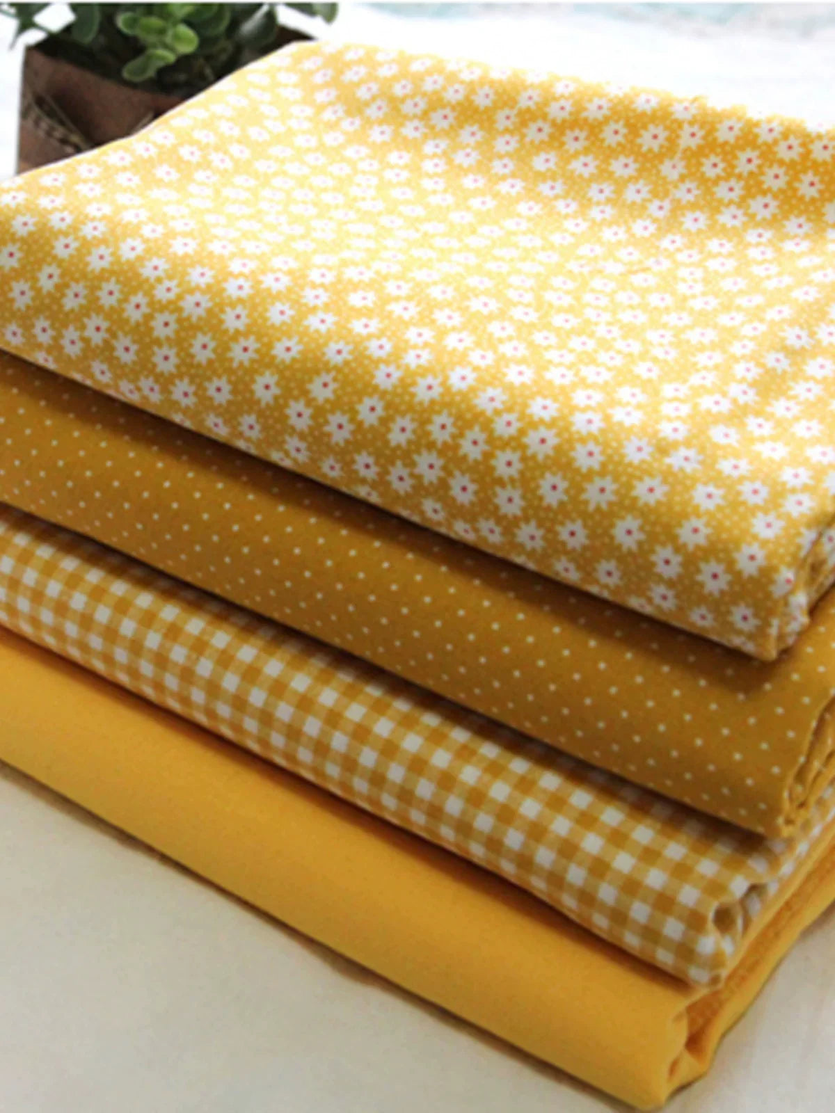 Thick Cotton Check Fabric for Sofa Covers, Curtains & Picnic