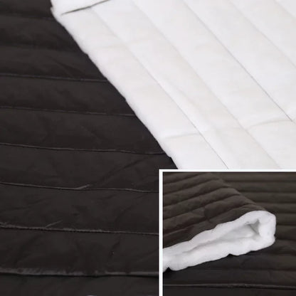 Thick Quilted Padding Fabric, Soft for Linings, 55 in Wide - Black Vertical Stripe