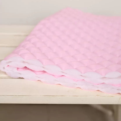 Thick Quilted Padding Fabric, Soft for Linings, 55 in Wide - Pink