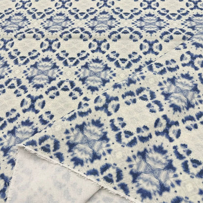 Tie-Dye Indigo Cotton Linen Fabric for Tablecloths & Door Curtains - Tie-Dye Design 3