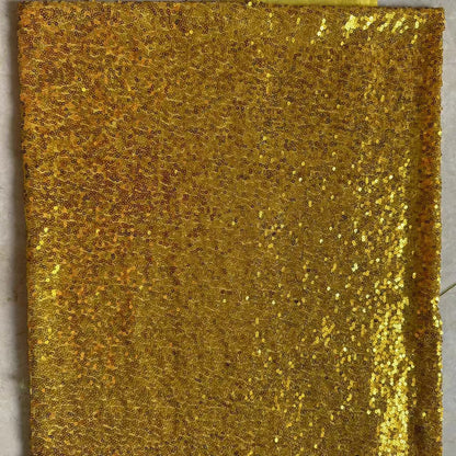 Sequin Embroidery Fabric, Trailing Floral, 51 in Wide - Bright Gold