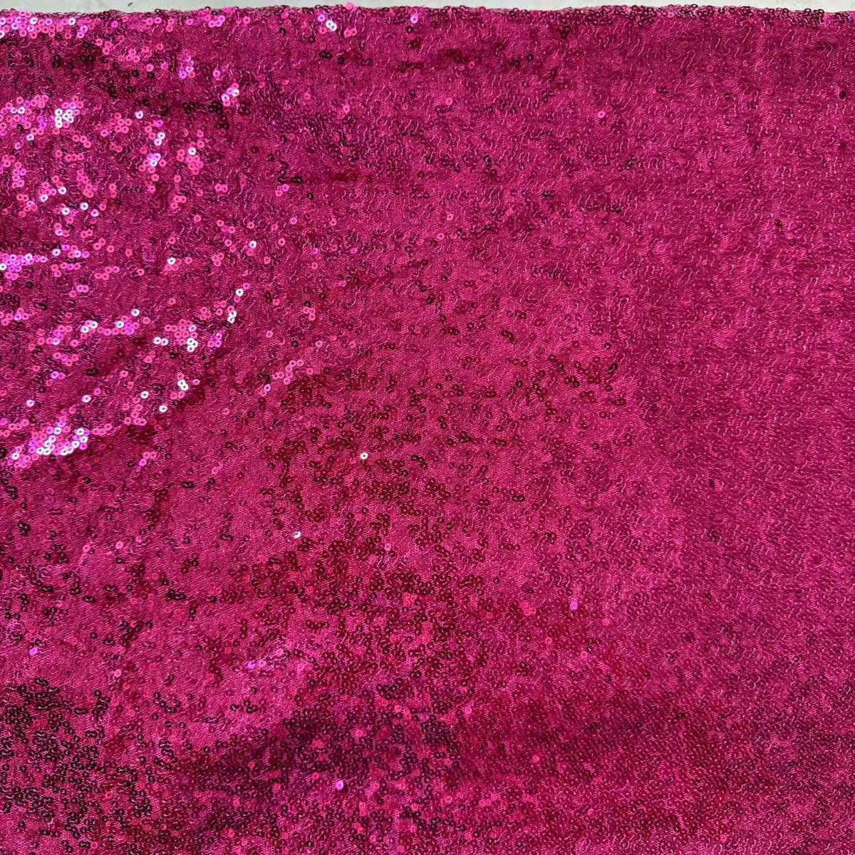 Sequin Embroidery Fabric, Trailing Floral, 51 in Wide - Rose Red