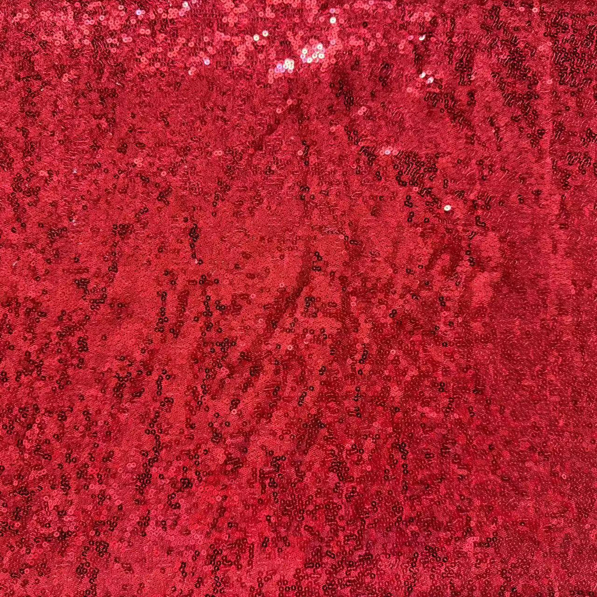 Sequin Embroidery Fabric, Trailing Floral, 51 in Wide - Red