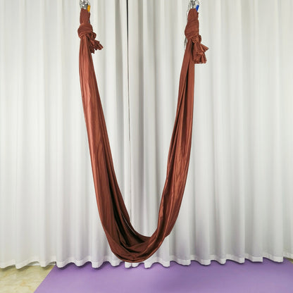 Ultra-Wide Stretch Fabric, 110 in for Aerial Yoga - Chocolate
