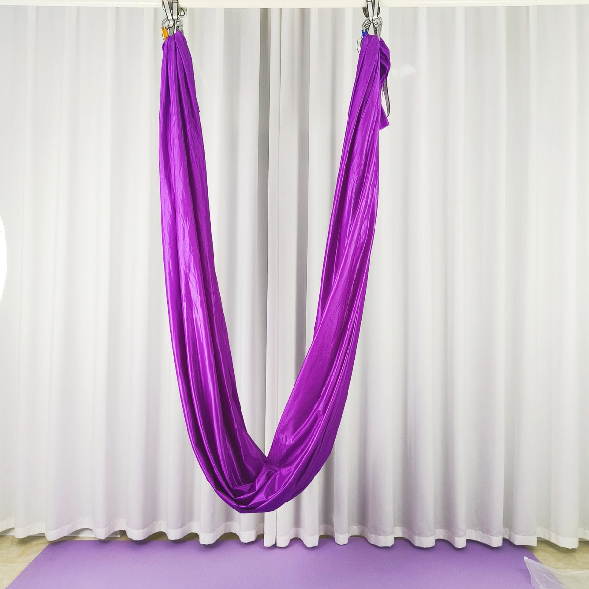 Ultra-Wide Stretch Fabric, 110 in for Aerial Yoga - Purple