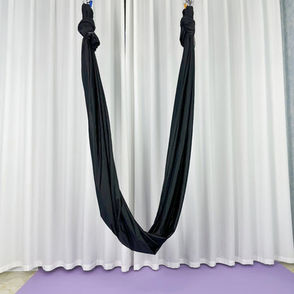 Ultra-Wide Stretch Fabric, 110 in for Aerial Yoga - Black