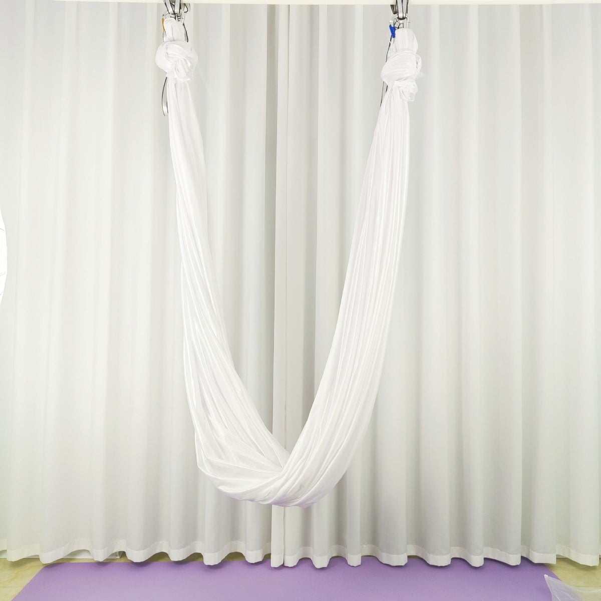 Ultra-Wide Stretch Fabric, 110 in for Aerial Yoga - White