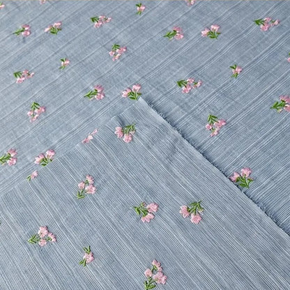 Floral Embroidered Cotton Linen - Detail
