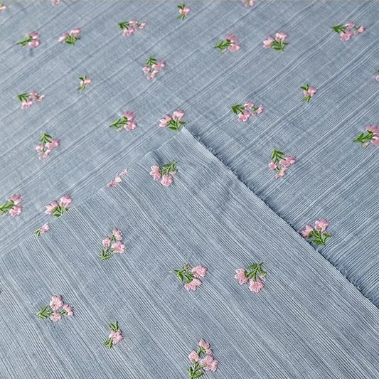 Floral Embroidered Cotton Linen - Detail