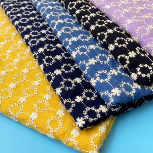 Floral Embroidered Gauze - 1