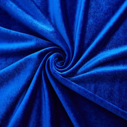 Velvet Fabric, Solid, for Sofa Throws & Curtains, 55 in Wide - Royal Blue