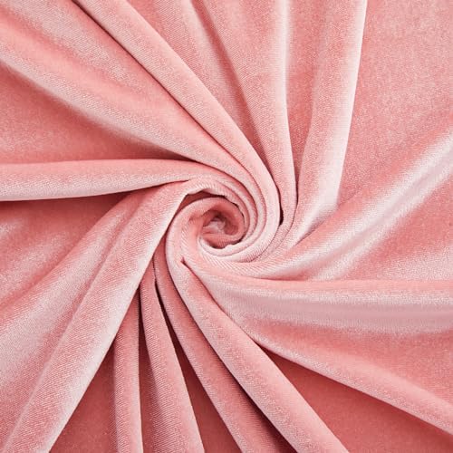 Velvet Fabric, Solid, for Sofa Throws & Curtains, 55 in Wide - Pink