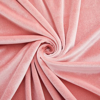 Velvet Fabric, Solid, for Sofa Throws & Curtains, 55 in Wide - Pink