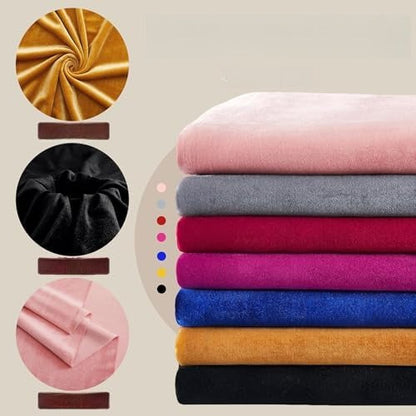 Velvet Fabric, Solid, for Sofa Throws & Curtains, 55 in Wide