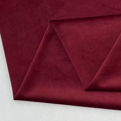 Velvet Fabric, Solid, for Sofa Throws & Curtains, 57 in Wide - Dark Red