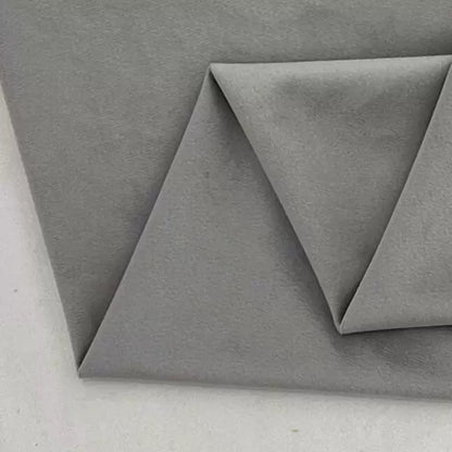 Velvet Fabric, Solid, for Sofa Throws & Curtains, 57 in Wide - Silver Grey