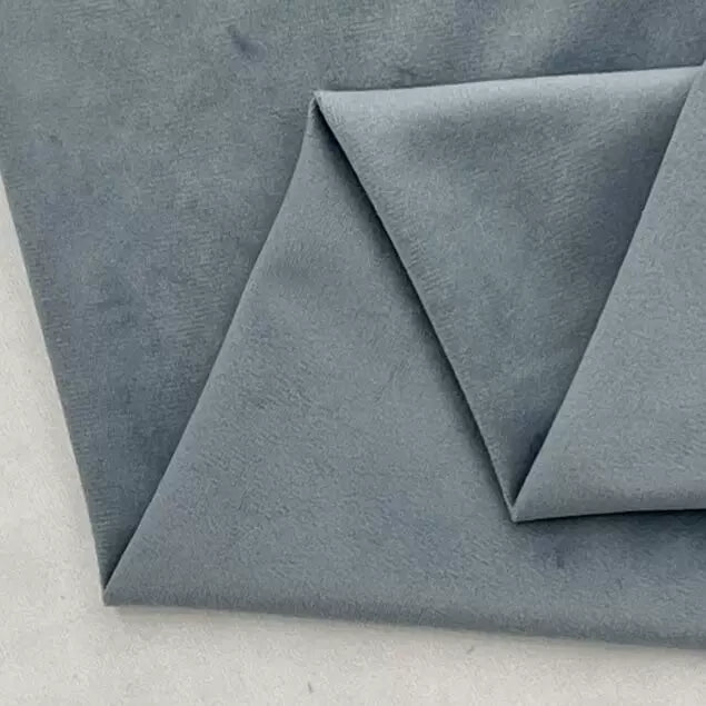 Velvet Fabric, Solid, for Sofa Throws & Curtains, 57 in Wide - Ice Blue