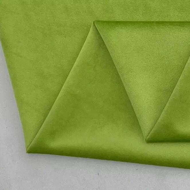Velvet Fabric, Solid, for Sofa Throws & Curtains, 57 in Wide - Apple Green