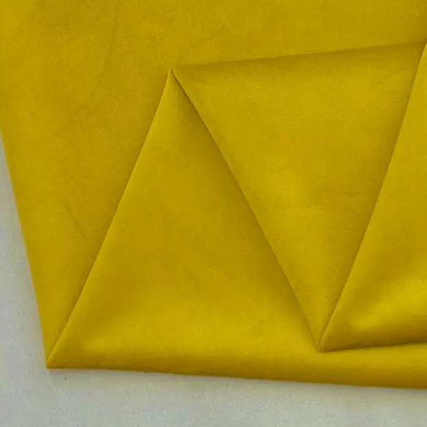 Velvet Fabric, Solid, for Sofa Throws & Curtains, 57 in Wide - Ginger Yellow