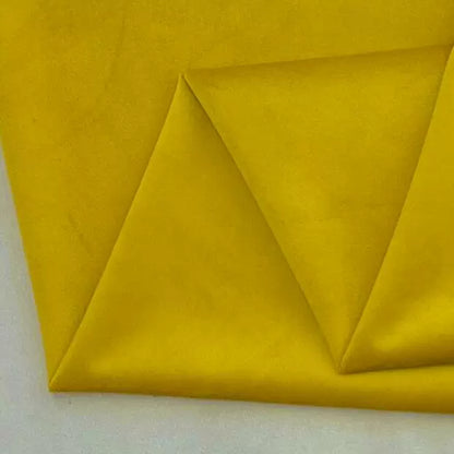 Velvet Fabric, Solid, for Sofa Throws & Curtains, 57 in Wide - Ginger Yellow