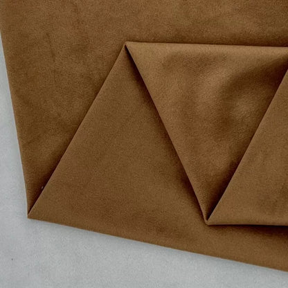 Velvet Fabric, Solid, for Sofa Throws & Curtains, 57 in Wide - Coffee