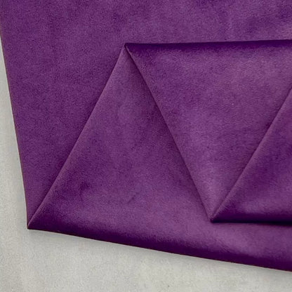 Velvet Fabric, Solid, for Sofa Throws & Curtains, 57 in Wide - Dark Purple