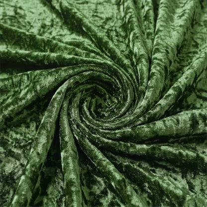 Velvet Fabric, Solid, for Sofa Throws & Curtains, 57 in Wide - Olive Green