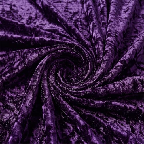 Velvet Fabric, Solid, for Sofa Throws & Curtains, 57 in Wide - Purple