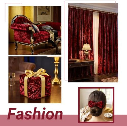 Velvet Fabric, Solid, for Sofa Throws & Curtains, 57 in Wide