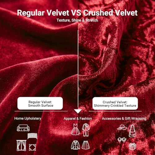 Velvet Fabric, Solid, for Sofa Throws & Curtains, 57 in Wide