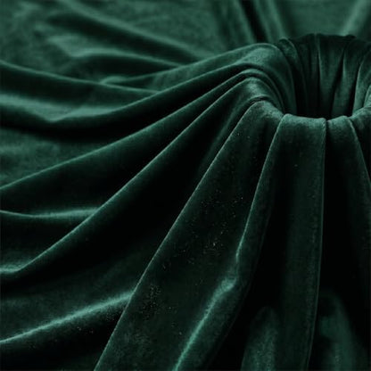 Velvet Fabric, Solid, for Sofa Throws & Curtains, 59 in Wide - Forest Green