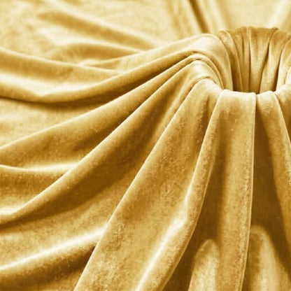 Velvet Fabric, Solid, for Sofa Throws & Curtains, 59 in Wide - Deep Gold