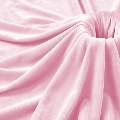 Velvet Fabric, Solid, for Sofa Throws & Curtains, 59 in Wide - Pink