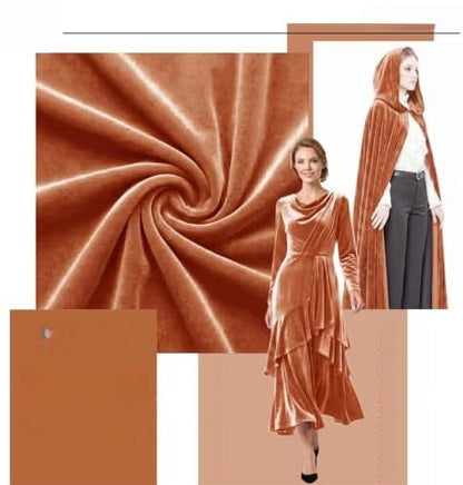 Velvet Fabric, Solid, for Sofa Throws & Curtains, 59 in Wide