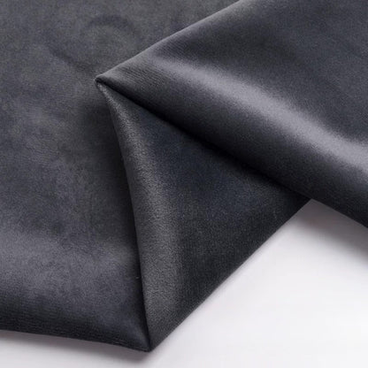 Velvet Fabric, Golden Velour Solid, for Cushions, Curtains & Costumes - Gray