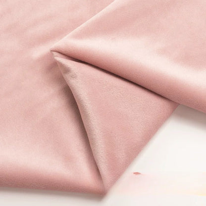 Velvet Fabric, Golden Velour Solid, for Cushions, Curtains & Costumes - Nordic Pink