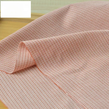 Vintage Houndstooth Stretch TR Suiting Fabric, Wrinkle-Resistant Cloth for Pants & Coats - Pink Mini Houndstooth
