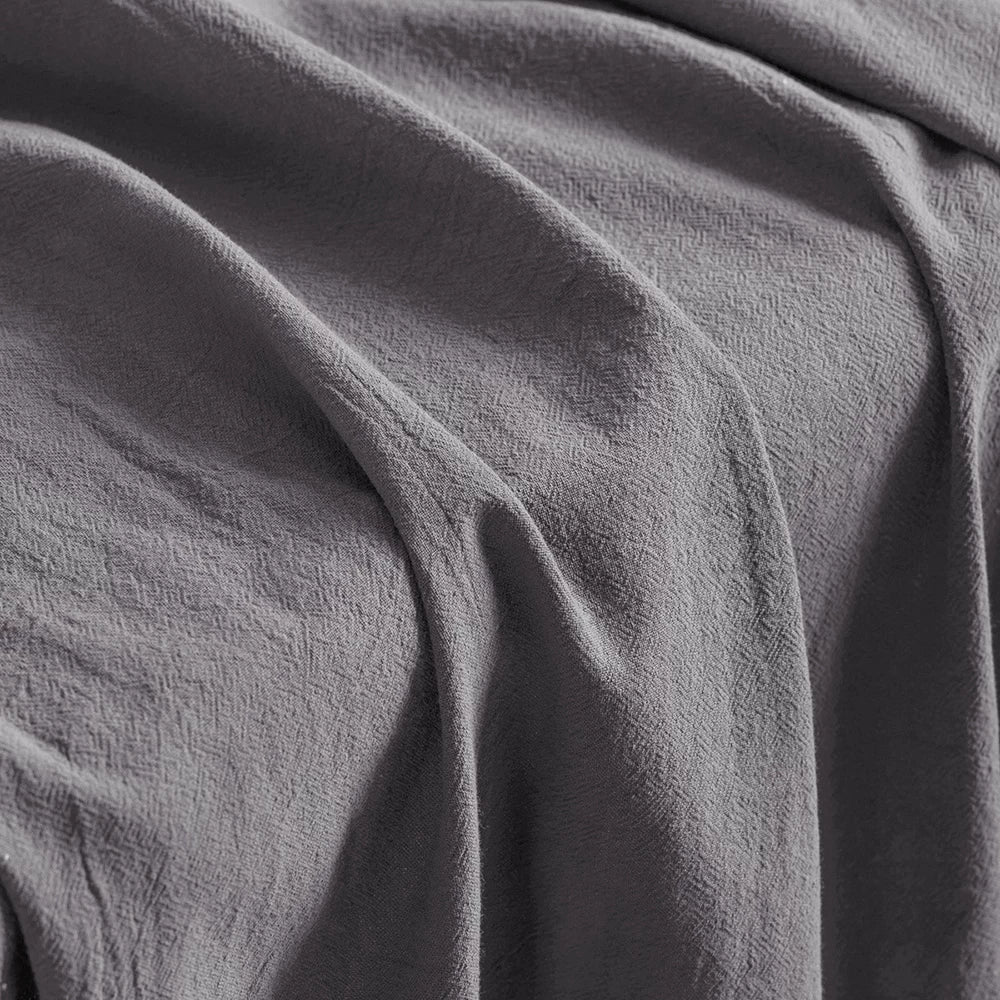 Washed Cotton Linen-Look Fabric, for Hanfu, 54 in Wide - Grey