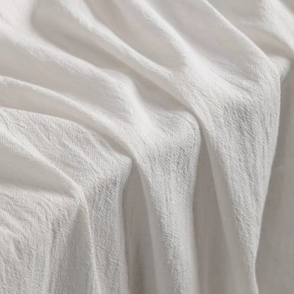 Washed Cotton Linen-Look Fabric, for Hanfu, 54 in Wide - Natural White