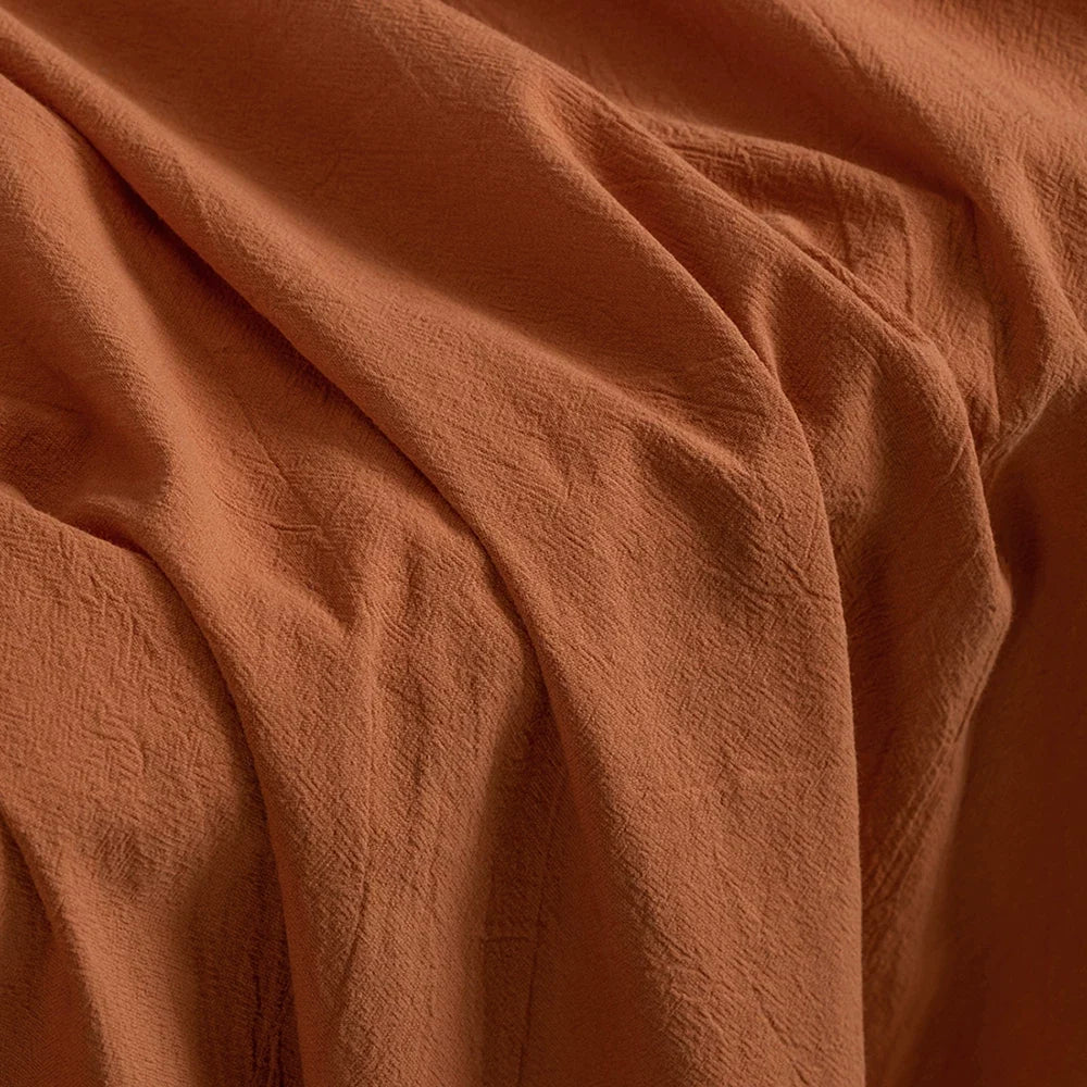 Washed Cotton Linen-Look Fabric, for Hanfu, 54 in Wide - Caramel